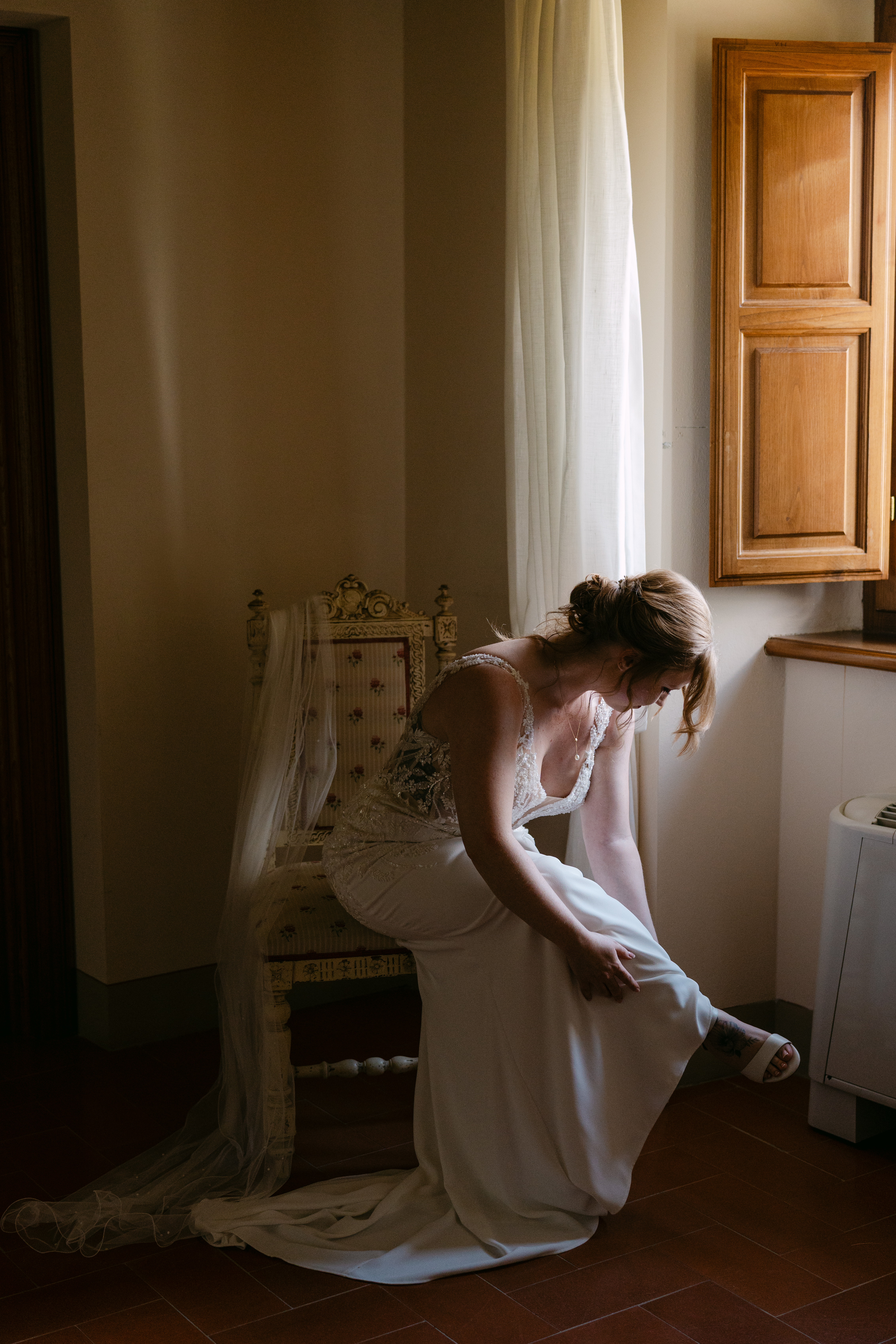 Toskana Landschaft bei Sonnenuntergang